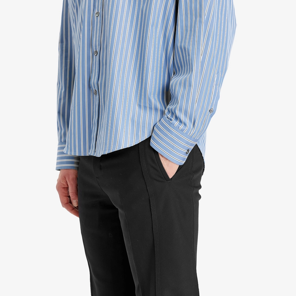 AMI Paris Men's Contrasted Straight Pant Black/Black